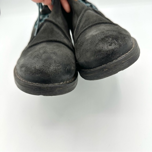 Casta Rasta Boots moto suede upper lace up accent rounded toe - Picture 4 of 9